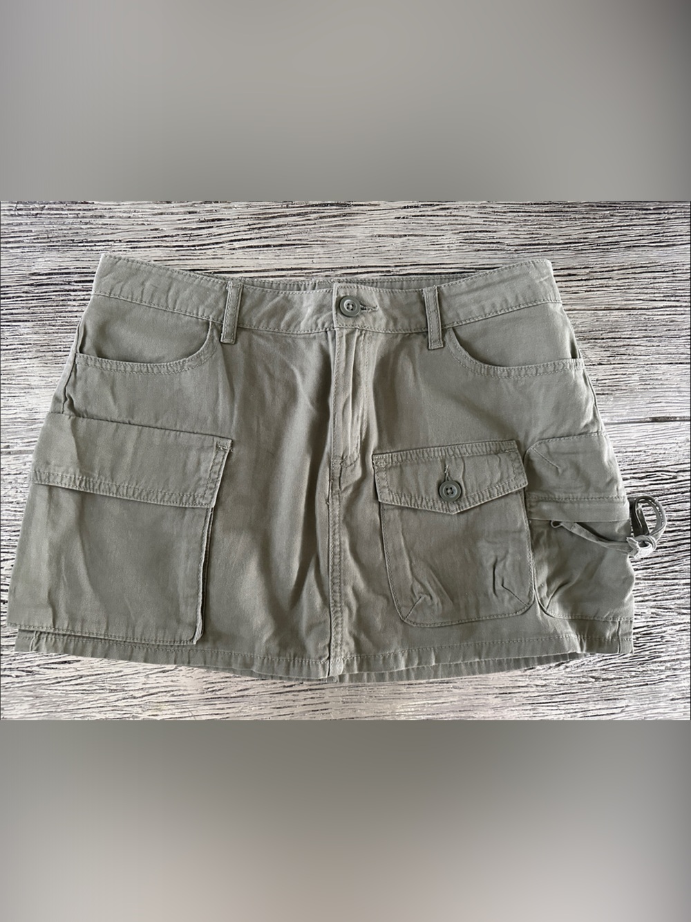 Aeropostale Olive Green Cargo Mini Skirt